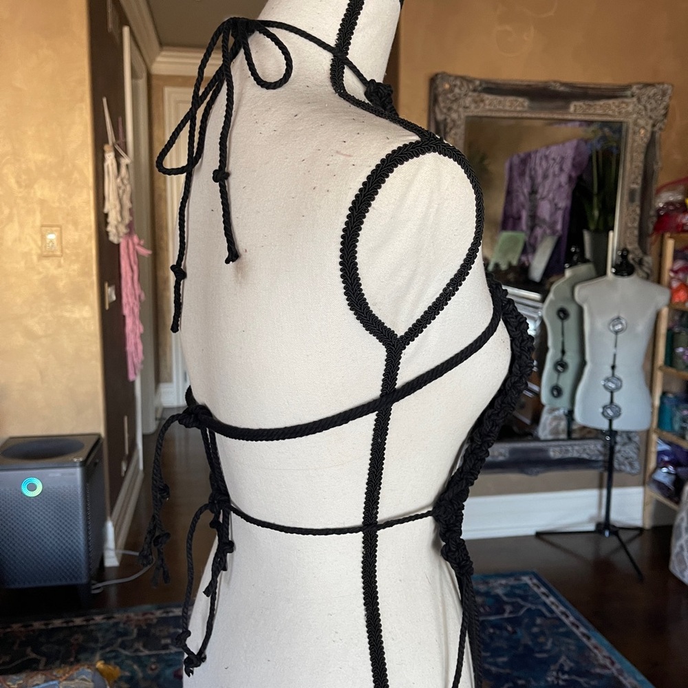 Handmade Macramé Corset Top - Picture 10 of 11